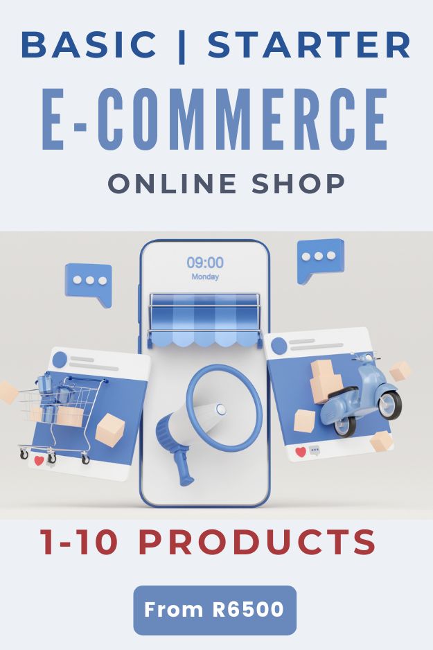 basic online shop design Affordable eCommerce basic website Price and Package